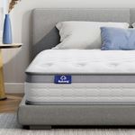 SuiLong Double Mattresses. 20cm Cool Feel 4ft 6 Mattress with Better Edge Support. 5 Zone Spring Hybrid Memory Foam Bed Mattress In A Box to Relieve Stress. 135x190x20cm