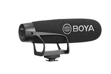 BOYA BY-BM2021 Lightweight Cardioid Video Shotgun Microphone for Smartphone DSLR Electrit Directional Condenser Shotgun Video Microphone Nikon Canon Sony DSLR Camera Camcorder