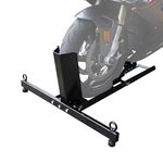 Torin ATRM05012B Motorcycle Trailer Wheel Chock: Adjustable Heavy-Duty Steel Motorcycle Stand Wheel Tire Chock for 16"-25" Off-Road and Standard Motorcycles, Upright 1800lbs Capacity