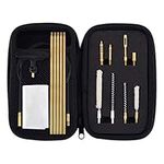 Boosteady .177 Cal & .22 Cal Airgun Cleaning Kit with Cotton Mop Brass Cleaning Rod Nylon Brushes in Zippered Organizer Compact Case