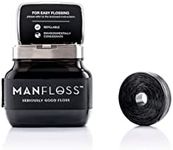 Manfloss Dispenser: 2 x 50m rolls Black Dental Floss Tape - Seriously Good Floss