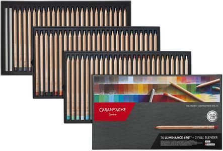 Caran d'Ache Luminance Colored Pencils Set, 76 Pieces