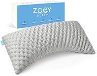 Zoey Sleep Adjustable Memory Foam King Size Bed Pillows for Sleeping - Side, Back or Stomach Sleeper Pillow for Neck and Shoulder Pain - Soft Plush Machine Washable Pillow Cover