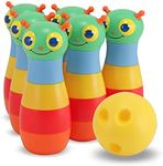 Melissa & Doug Sunny Patch Happy Giddy Bowling Set With 6 Pins, Bowling Ball, and Storage Bag