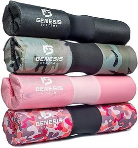 GENESIS SYSTEMS Squat Pad Barbell Pad for Hip Thrusts Squats Lunges Glute Bridge - Foam Pad for Weight Lifting Neck Shoulder Support - Barbell Cushion Hip Thrust Pad with Velcro straps for Standard and Olympic Bars