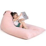 Jorbest Stuffed Animal Storage Bean Bag Chair for Kids and Adults, Luxury Velvet Stuffed Animal Bean Bag Storage, Cover Only(Sweet Pink 200 L/52 Gal)