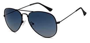 VINCENT CHASE EYEWEAR By Lenskart Aviator | Black Blue Full Rim Pilot | Polarization And 100% Uv Protected | Men & Women | Medium | Vc 5158/P