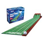 Putting Mat - Indoor Golf Putting Green with 1/2 Hole Training for Mini Games & Practicing at Home or in The Office - Gifts for Golfers - Golf Accessories for Men