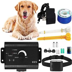 SXDDHZX Electric Dog Fence, In-Ground Fence Systems,In-ground/Aboveground, 984 Feet Wire, IP66 Waterproof Collar with Tone/Static Shock Correction Modes, Covers up to 1/2 Acre, Harmless for All Dogs,for1dog