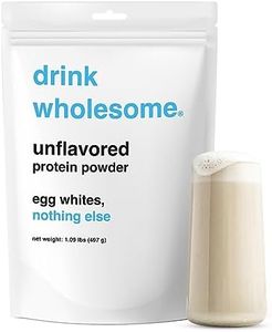 drink wholesome Unflavored Egg White Protein Powder | for Sensitive Stomachs | Easy to Digest | Gut Friendly | No Bloating | Dairy Free Protein Powder | Lactose Free Protein Powder | 1.09 lb