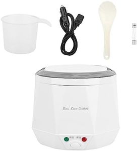 1.6L Mini Rice Cooker, 30 Minutes (2 Cups) Portable Travel Steamer Small, Removable Non-Stick Pot with Double Safety Buckle, Keep Warm, Suitable for 1-2 People - for 12V Car Use