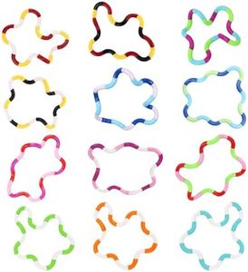 Scettar 12 Pcs Tangle Fidget Toy, Tangle Toy, Fidget Toys, Stress Relief Finger Toys, Twisted Decompression Toy Tangle Fidget Toy for Adh for Sensory Fidgets to Improve Focus and Concentration