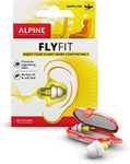 Alpine FlyFit Earplugs for Flying - Prevent Ear Pain & Regulates Air Pressure - Aeroplane Travel Essentials - Comfortable & Reusable with Ultra Soft Filter for Flight - Holiday Essentials - 17 dB