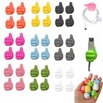 JEOPKO 36Pcs Thumb Cable Holde, Adhesive Hooks Thumbs up Wall Hook, Tidy Clips, Small Hand Hooks, Stick on for Home Office Desk Data Management Hanging Coat Cloth Towel (PXWUKZMHBDDMLMY-BUM)