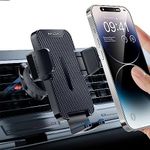 APQZHO Car Phone Holder Mount [Upgrade Clip Never Fall] Hands Free Cell Phone Holder Car [Thick Cases Friendly] Car Phone Mount Mount Fit for Smartphone, iPhone, Automobile Cradles Universal