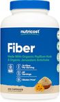 Nutricost Fiber Capsules with Prebiotic Fiber Supplement 300 Capsules - Made with Organic Psyllium Husk & Organic Jerusalem Artichoke, 60 Servings, Gluten Free, 3 G Per Serving