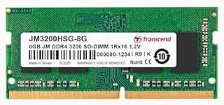 Transcend PC4-25600 (DDR4-3200) 8GB 1.2V 260pin SO-DIMM 1Rx16 (1Gx16) CL22 JM3200HSG-8G Laptop Memory