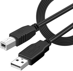 CABLEPELADO Cable Impresora, Cable USB para Impresora, Cable USB 2.0 Tipo A a Tipo B, Compatible con HP,Epson,Canon,Brother,Lexmark,Escáner,Disco Duro,Fotografía Digital, Negro, 1.80 metros