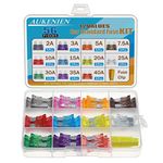 AUKENIEN Car Auto Automotive RV Standard Blade Fuses Assortment Kit 2A 3A 5A 7.5A 10A 15A 20A 25A 30A 35A 40A 12V 32V ATC ATO Fuse for Vehicle RV SUV Motorcycle Truck Motor Boat