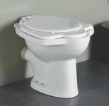 Nexa Bathware Floor Mounted Ceramic Commode/EWC/Western Toilet/European Commode/Water Closet With Seatcover For Bathrooms 18 X 21 X 16 Inch ANGLO-(P TRAP OUTLET)