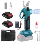 Electric Pruning Shears, Cordless Garden Shears, Branch Pruners with LCD Display, Cutting Diameter 1.2 Inch, Comes with 2 2.0Ah Batteries, Charger and Replacement Blade Set for Gardening Tree Pruning