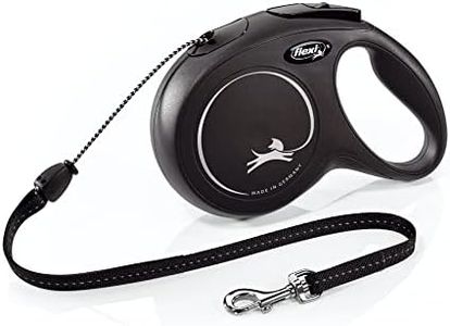 FLEXI CL20C8.250.S New Classic Retractable Dog Leash (Cord), 26 ft, Medium, Black