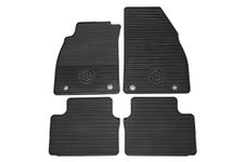 General Motors GM Accessories 22986345 Front and Rear All-Weather Floor Mats in Black with Deep Rib and Tri-Shield Logo