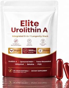 Urolithin A 1000mg Complex with NAD+, Resveratrol, Ubiquinol CoQ10, TMG & PQQ, 6-in-1 for Cellular Energy, Mitochondrial Support & Muscle Health, for Longevity Seekers & Active Adults, 120 Softgels