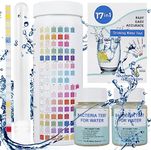 17 in 1 Water Testing Kits,Aquarium Test Kit,100 Strips 2 E. coli Powder Pack with Test Tube,Accurate Water Quality Test Kit for Well and Tap Water for Hardness PH Mercury Lead Iron Copper and More