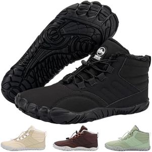 Hike Footwear Caspar Pro HF - Non-Slip and Comfortable Winter Barefoot Shoes Provide Warmth and Support, Walking Boots for Women Men Unisex Black