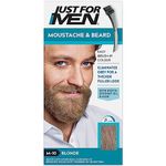 Just For Men Moustache & Beard Blonde Dye, Eliminates Grey For a Thicker & Fuller Look With An Applicator Brush Included – M10