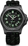 Victorinox Men’s Watch I.N.O.X. Carbon Ø 43 mm, Swiss Made, Analogue Quartz, Water-Resistant up to 200 m, Sapphire Glass, Paracord Strap, Black