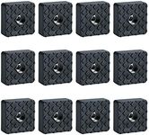 Sayayo Non-Slip Rubber Feet for Garden Furniture Chairs, Floor Protector Pads 30MM*30MM, 12 Pcs Black, EJD250B-12P