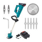 OMADA Cordless Electric Grass Cutter Edge Cutter 21V 230mm Cutting Width 2-in-1 Mower & Trimmer |Adjustable Height | 3 Blade Types | Lightweight & Portable | Lawns & Gardens TOP Customer Service
