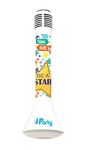 LEXIBOOK, iParty, Karaoké Micro Star Bluetooth® with Voice changer function, Microphone for singing, Built-in light speaker 5W, micro SD slot, White/Blue, MIC210