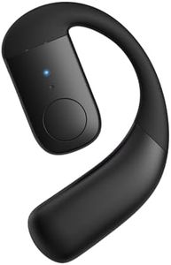 Xmenha Single Bluetooth Phone Earpiece Earbud One Ear Piece Open Ear Bud Air Bone Conduction Earbud Earless Out of Ear Headphones Bluetooth Wireless Headsets with Microphone Earhook for Work