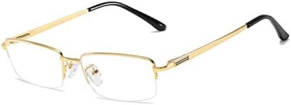 QECEPEI Half Rimless Metal Eyewear 