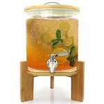 Glass Drink Dispenser with Stand,1.