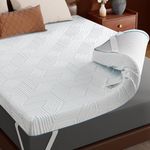 BedStory 4 Inch Queen Size Mattress Topper, High Density Memory Foam Bed Pad for Back Pain Relief, Cooling Skin-Friendly Cover, No Odor, CertiPUR-US Certified