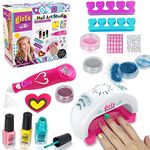 Kid Nail Studio Set Kids DIY Fairy Princess Nail Salon Games Kids Manicure Sets - Great Kids Gifts