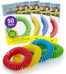 Superband Mosquito Repellent Bracelets for Adults & Kids - Pack of 50 - Long Lasting, Natural Bug and Insect Repellent Bracelet - Waterproof, Individually Wrapped, Deet-Free Bands - Neon