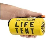 Go Time Gear Life Tent Emergency Survival Shelter – 2 Person Emergency Tent – Use As Survival Tent, Emergency Shelter, Tube Tent, Survival Tarp - Includes Survival Whistle & Paracord Yellow 1 Pack