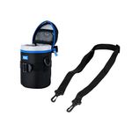 JJC Water Resistant Deluxe Lens Pouch with Shoulder Strap fits Lens Diameter and Height Below 80 x 135mm (3.1 x 5.3”)