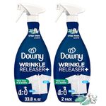 Downy Wrinkle Releaser Fabric Refresher Spray, Odor Eliminator, Ironing Aid and Anti Static Spray, Crisp Linen Scent, 33.8 Fl Oz (Pack of 2)