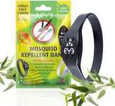 THEYE Mosquito Repellent Bracelet - Anti Mosquito Bracelet for Adults - 100% Natural, Deet Free Mosquito Repellent Bands - Provides Up to 2 Weeks Protection - Large Black Wristband