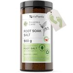 Vis Plantis Foot Soak for Hard Skin and Calluses with Green Tea, Urea and Calendula - 560g Regenerating Foot Spa Soak Salt for Sore Muscle, Tired & Heavy Legs - Rough Feet Moisturiser and Deodorizer