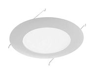 NICOR Lighting 6-Inch Non-IC Rated Lexan Shower Trim with Albalite Lens, White (17505)