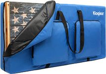 Kioqiear Padded Cornhole Carrying Case for 4' x 2' Regulation Size Board,Heavy Duty Cornhole Board Bag with Extra Pockets and Adjustable Shoulder Strap. (BLUE)