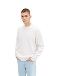 Tom Tailor Denim Men's 1033534 Sweater, 30556 – Off White Knit Mouline, M