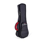 Crossrock Concert Ukulele Bag with 10mm Padded Backpack Straps in Dark Grey (CRSG107CUDG)